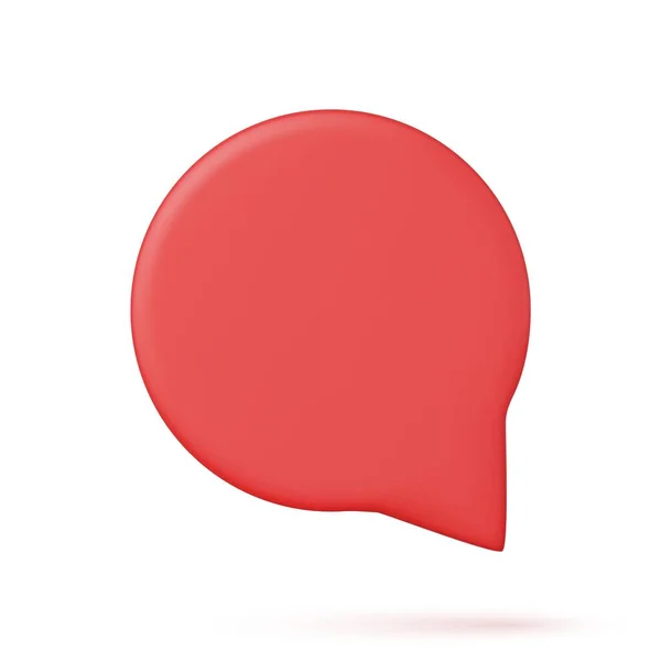 Boş kırmızı konuşma balonu iğnesi — Stok Vektör