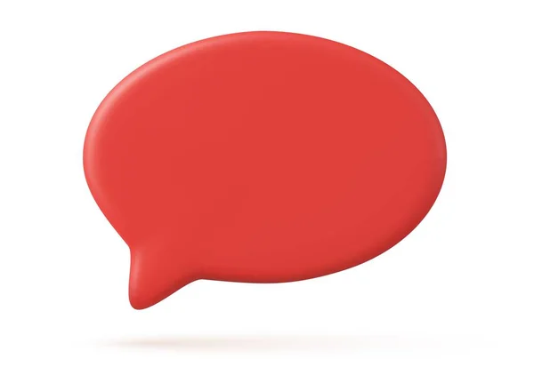 Pino de bolha de fala vermelho em branco — Vetor de Stock