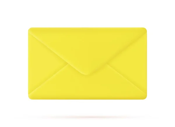 3d closed mail envelope icon — Stock Vector