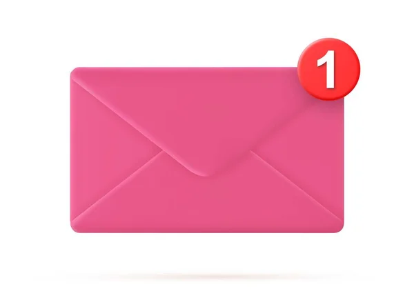 Icono de sobre de correo cerrado 3d — Vector de stock