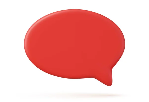 Pino de bolha de fala vermelho em branco — Vetor de Stock