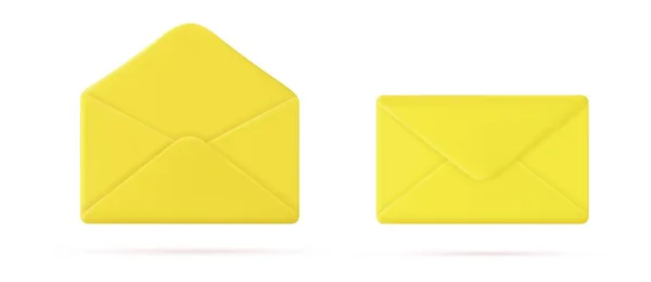 3D mail boríték ikon — Stock Vector