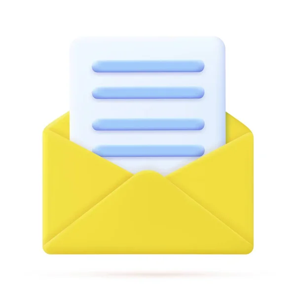 Enveloppe avec icône de documents papier. — Image vectorielle
