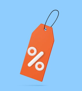 Yüzde işaretli fiyat etiketi.