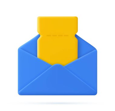 Kağıt belge simgesiyle zarf.