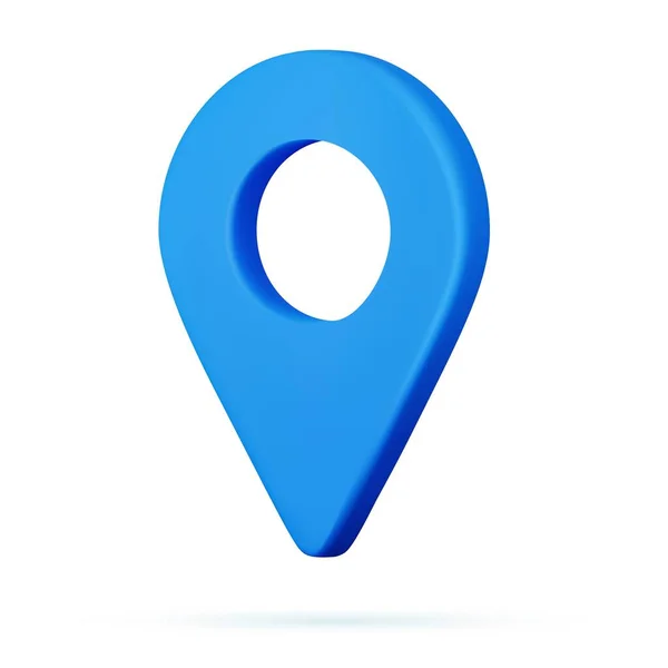 Карта трехмерной реальности Location pin gps pointer marker — стоковый вектор