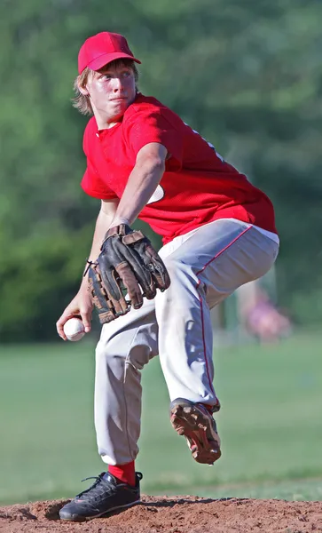 Jarro de beisebol determinado — Fotografia de Stock