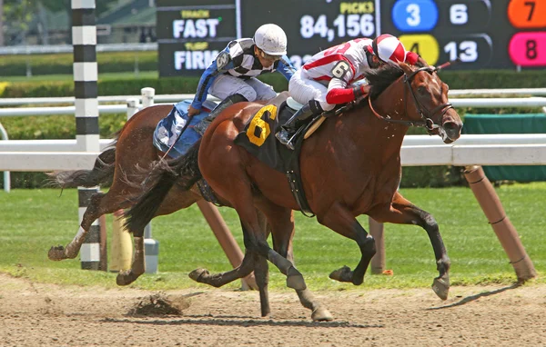 Winning His First Race — Stock Photo, Image