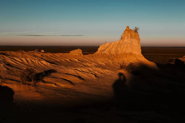 Beautful Light Shadow Falls Desert Landforms Outback Australia — Zdjęcie stockowe