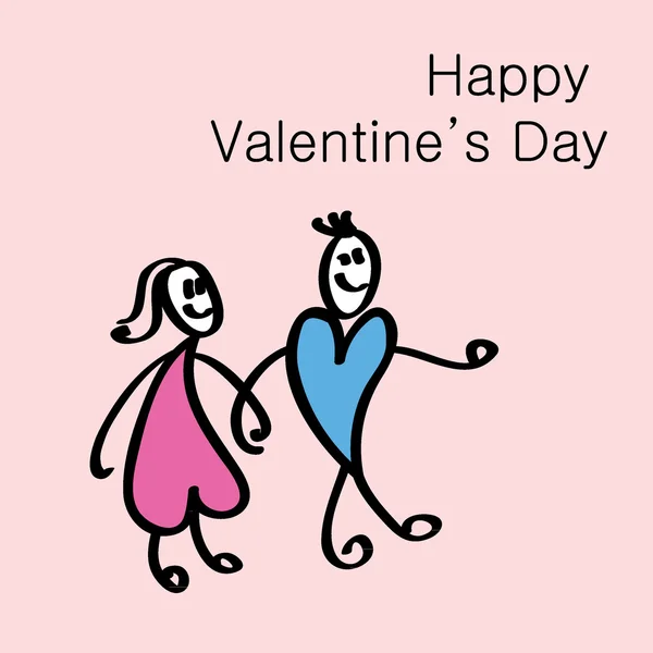 Tarjeta de felicitación para el día de San Valentín — Vector de stock