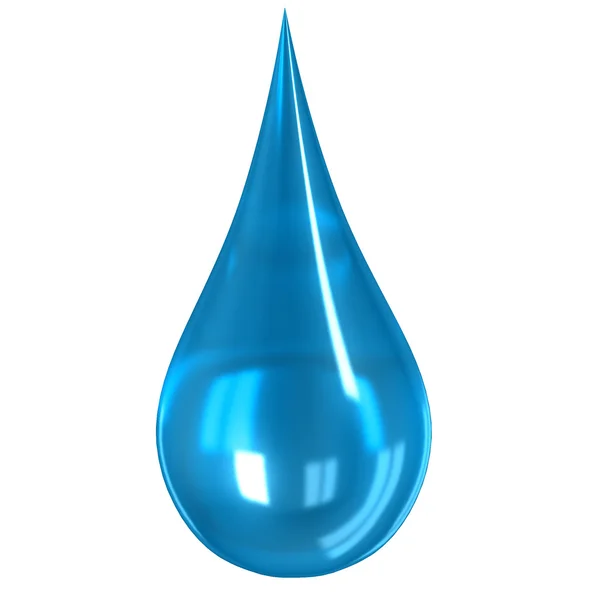Glas waterdruppel geïsoleerd — Stockfoto