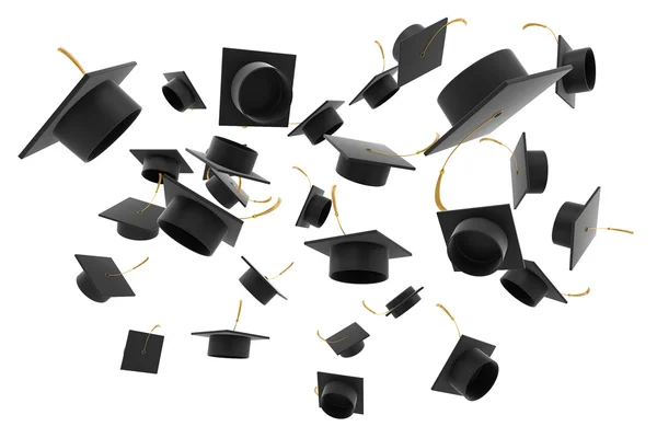 Graduation hat on white background — Stock Photo, Image