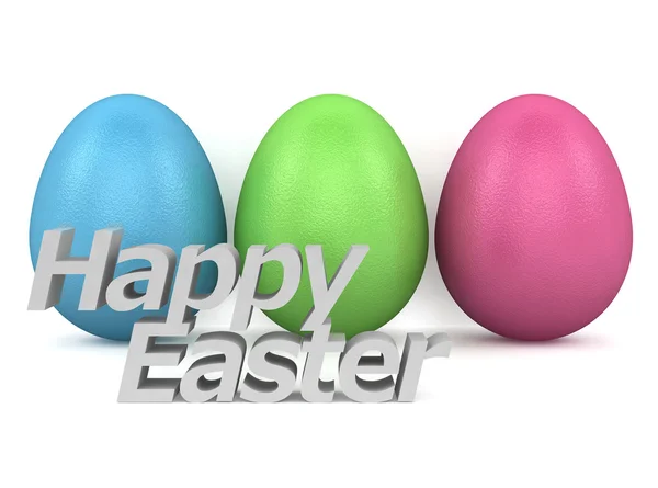 Uova di Pasqua colorate isolate — Foto Stock