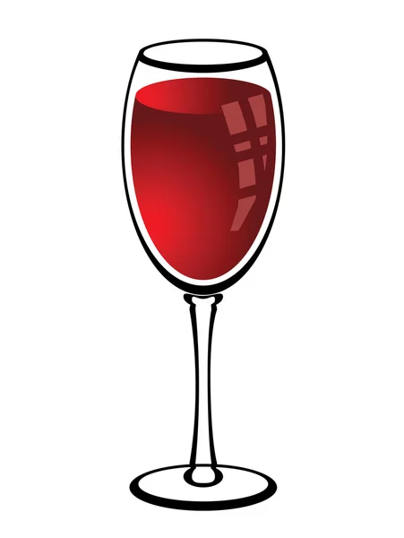 Szklanka czerwonego wina Ilustracje Stockowe bez tantiem