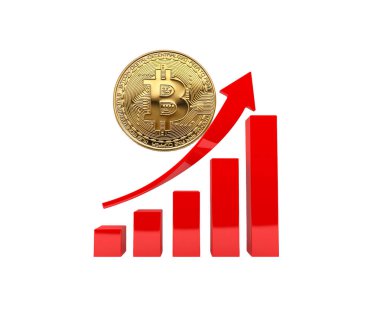 Bitcoin mit Grafik ve Textur