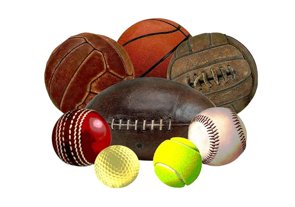 Set Sport Equipment Sports Fitness Clipping Path — Stock Photo, Image