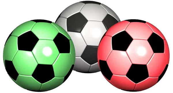 Pallone Calcio Con Palle Bianco Nero — Foto Stock