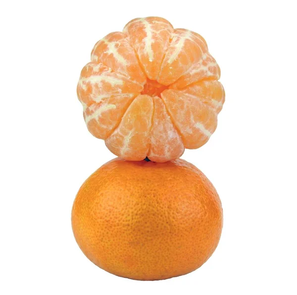 Mandarin Isolated White Background Close — Stock Fotó