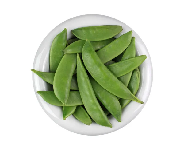 Pile Green Beans Isolated White — Photo