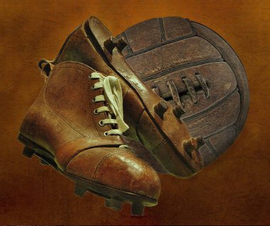 vintage shoes with leather gloves