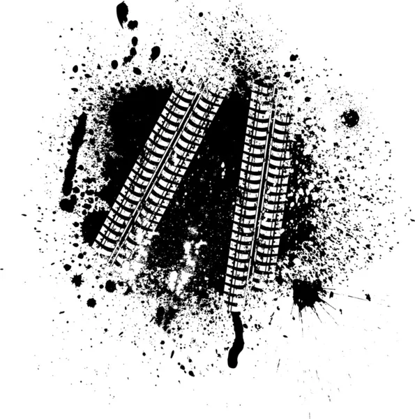 Mürekkep lekesi ve lastik parça