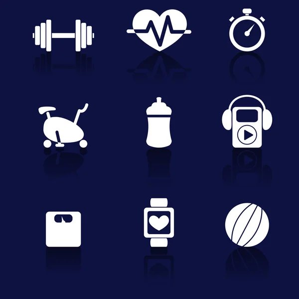 Iconos de fitness — Archivo Imágenes Vectoriales