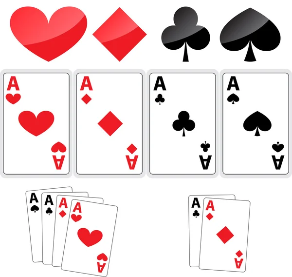 Four aces — Stock Vector