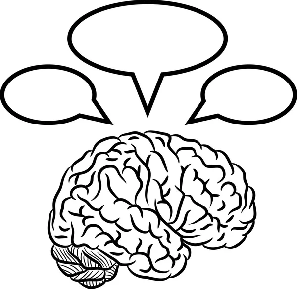 Çerçeveler ile beyin — Stok Vektör