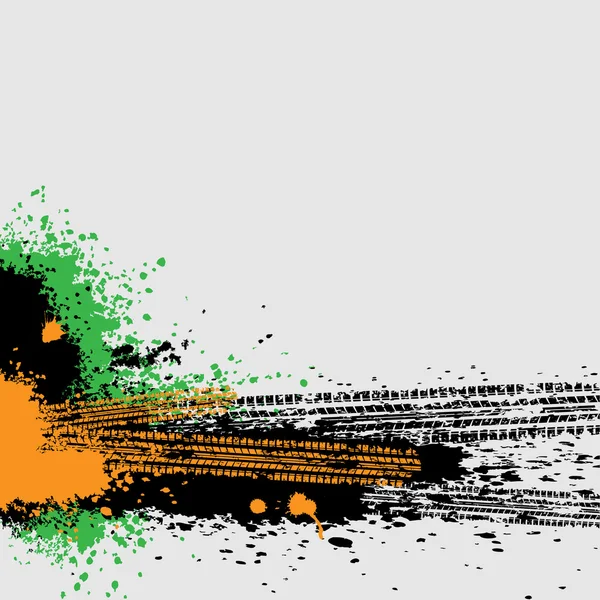 Fundo de pista de pneus de três cores —  Vetores de Stock