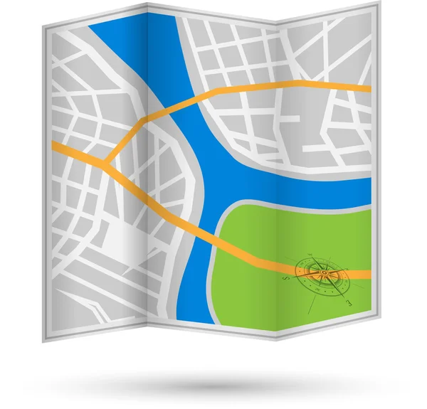 市内地図 — ストックベクタ