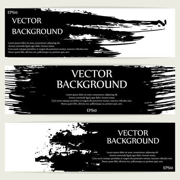 Drie grunge banners — Stockvector