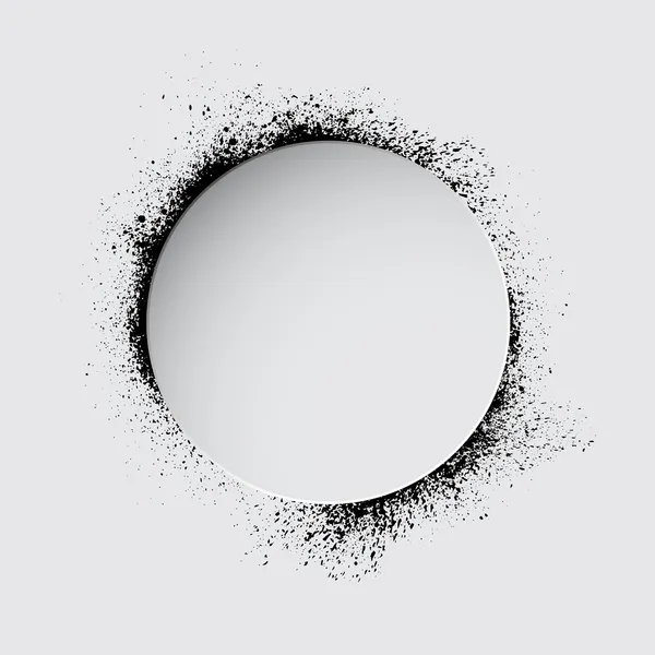 Grunge círculo blanco — Archivo Imágenes Vectoriales