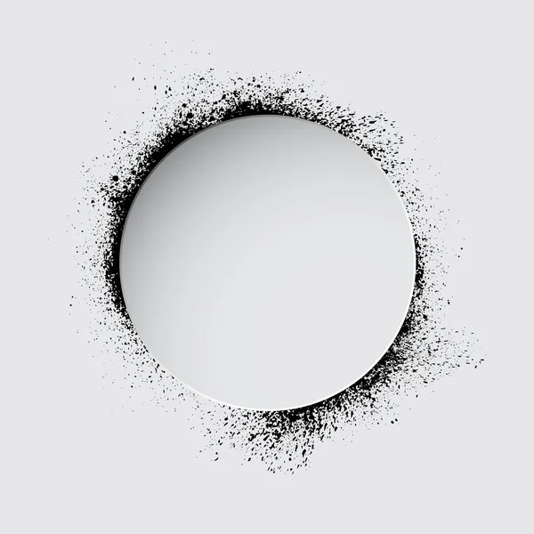 Grunge cercle blanc — Image vectorielle