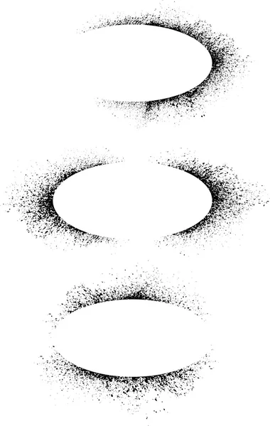 Bannières de taches d'encre blanche — Image vectorielle