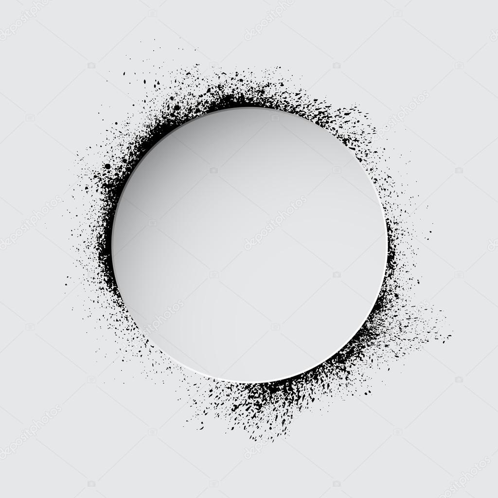 Grunge white circle