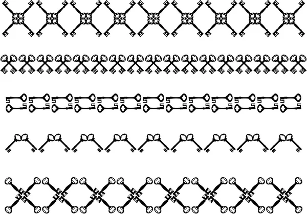 Claves antiguas golpes — Archivo Imágenes Vectoriales