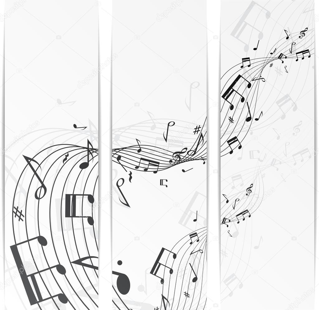 Music notes banner