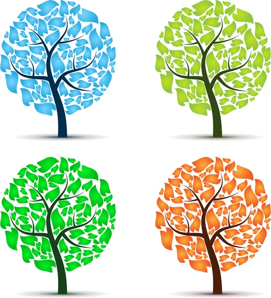Seasons tree — Stock Vector