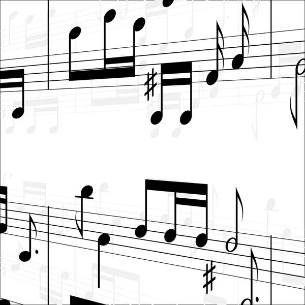 Musik Anteckningsbakgrund — Stock vektor
