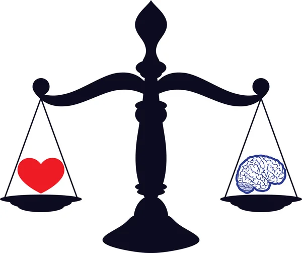 Amore e cervello — Vettoriale Stock