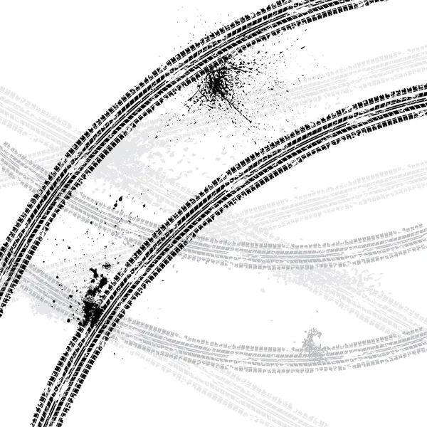 Tinta borra pista de neumáticos — Archivo Imágenes Vectoriales