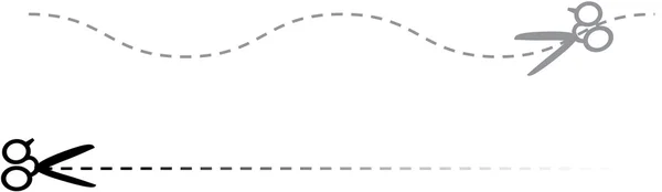 ラインとはさみ — ストックベクタ