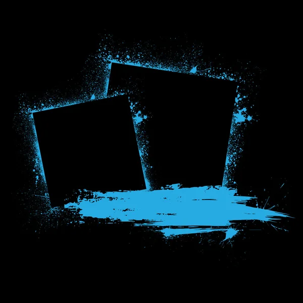 Grunge taches d'encre bleu — Image vectorielle