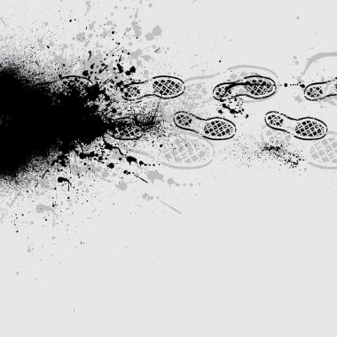 Ayakkabı siyah baskı