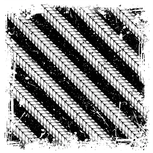 Grunge marco de pista de neumático blanco — Archivo Imágenes Vectoriales