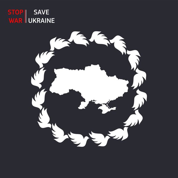 White doves save Ukraine wallpaper