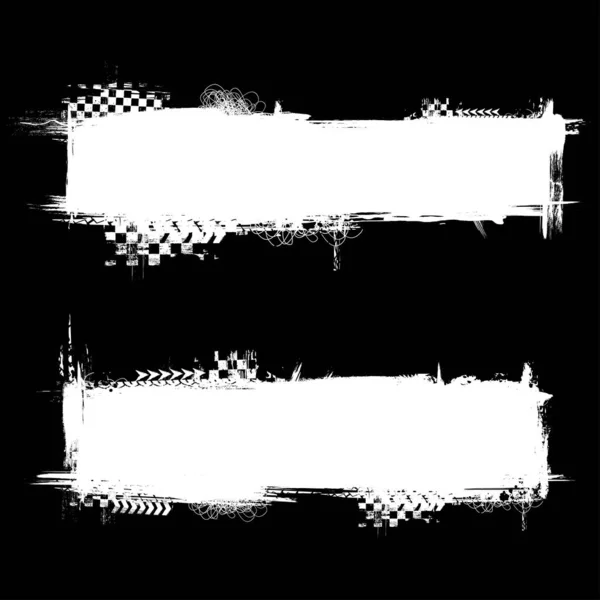 Grunge blanc cadres rectangle — Image vectorielle