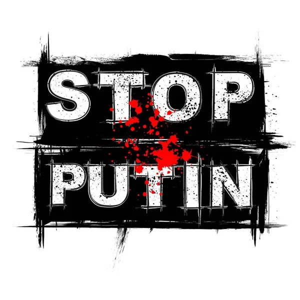 Zastavit Putinův grunge text pozadí — Stockový vektor