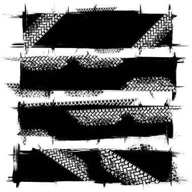 Siyah grunge dikdörtgen çerçeveler lastikler