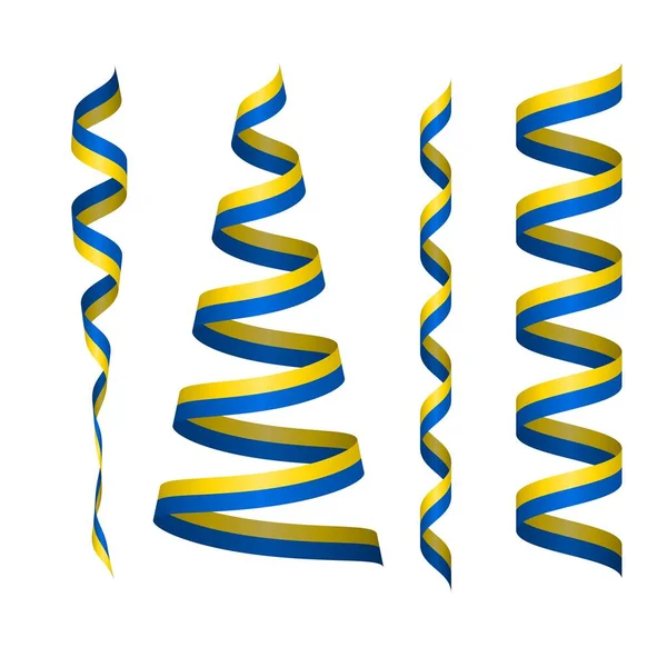 Vertikale ukrainische Fahnenbänder — Stockvektor